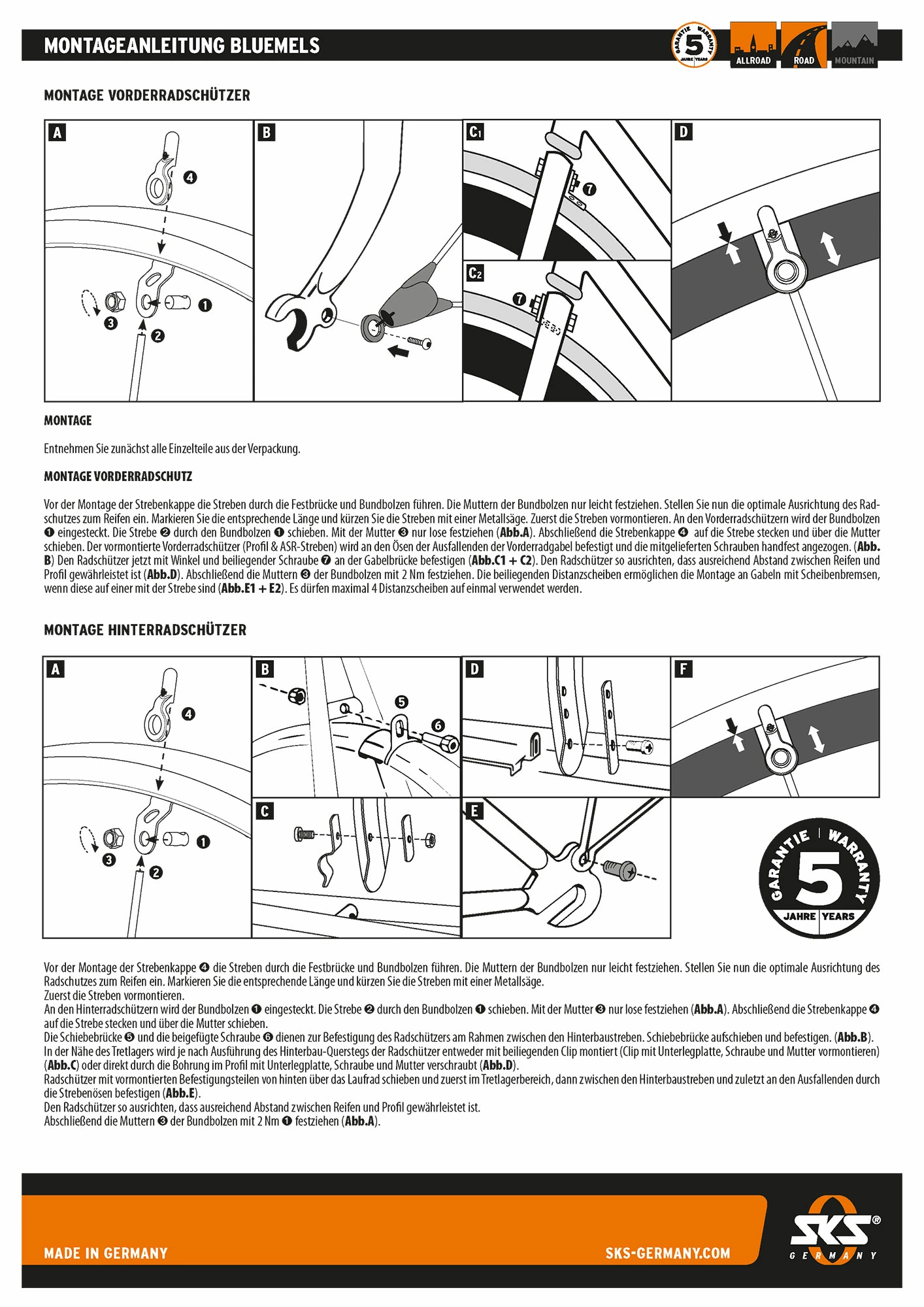 SKS Germany Kit De Garde-boue Bluemels Matt 45 4 SKS Germany Kit De Garde-boue Bluemels Matt 45 – Image 2
