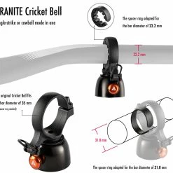 Granite Cricket - Sonnette De Vélo Double Mode -Topeak Soldes Granite Cricket Dual Mode Fahrradklingel GBL01 01 2