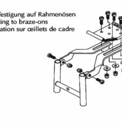 PLETSCHER Fixation Du Porte-bagages Sur L'œillet De Cadre 235mm -Topeak Soldes Pletscher BefestigungOesen 04
