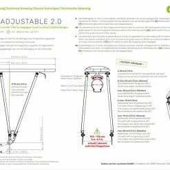 Racktime Porte-bagages Foldit Adj.2.0 -Topeak Soldes RacktimeFolditAdj2 0Gepaecktraeger24 29Zoll TechnischeZeichnung