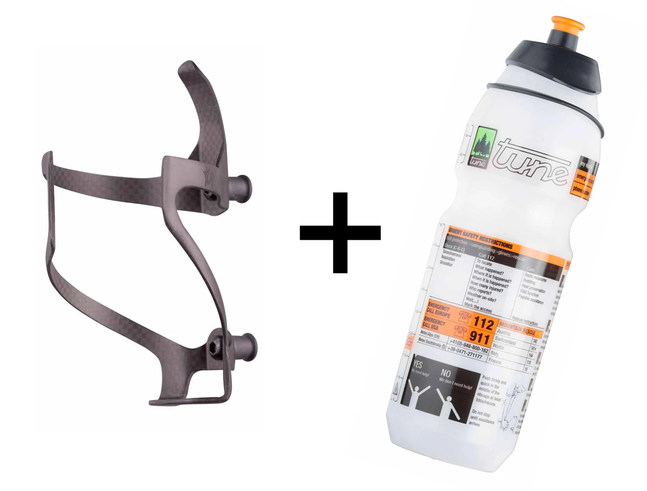 Tune Porte-bidon à Droite En Carbone + 750ml 3 Tune Porte-bidon à Droite En Carbone + 750ml