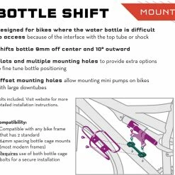 Wolf Tooth Components B-RAD Bottle Shift Adapter -Topeak Soldes Wolf Tooth B RAD Bottle Shift Adapter 2