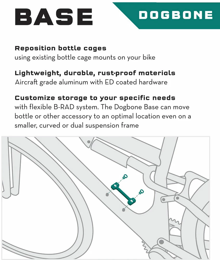 Wolf Tooth Components B-RAD DogeBone Mounting Bases Plaque De Montage 4 Wolf Tooth Components B-RAD DogeBone Mounting Bases Plaque De Montage – Image 2