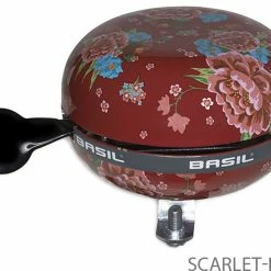 BASIL Sonnette De Vélo Bloom 80mm -Topeak Soldes basil bloom fahrradklingel 80 mm rot mit blumen