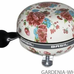 BASIL Sonnette De Vélo Bloom 80mm -Topeak Soldes basil bloom fahrradklingel 80 mm weiss mit blumen