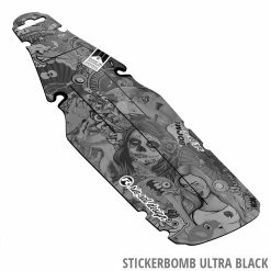 Rie:sel Design Fatbike Rear Mudguard 'ritze L' -Topeak Soldes riesel Fatbike Rear Mudguard ritze L Stickerbomb ultra black